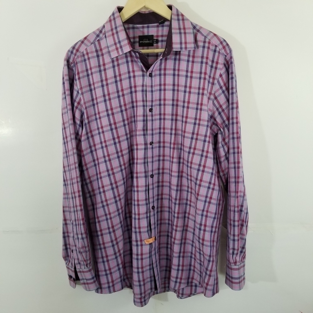 PARC 81 European Fabric Men's Purple Checked Shirt